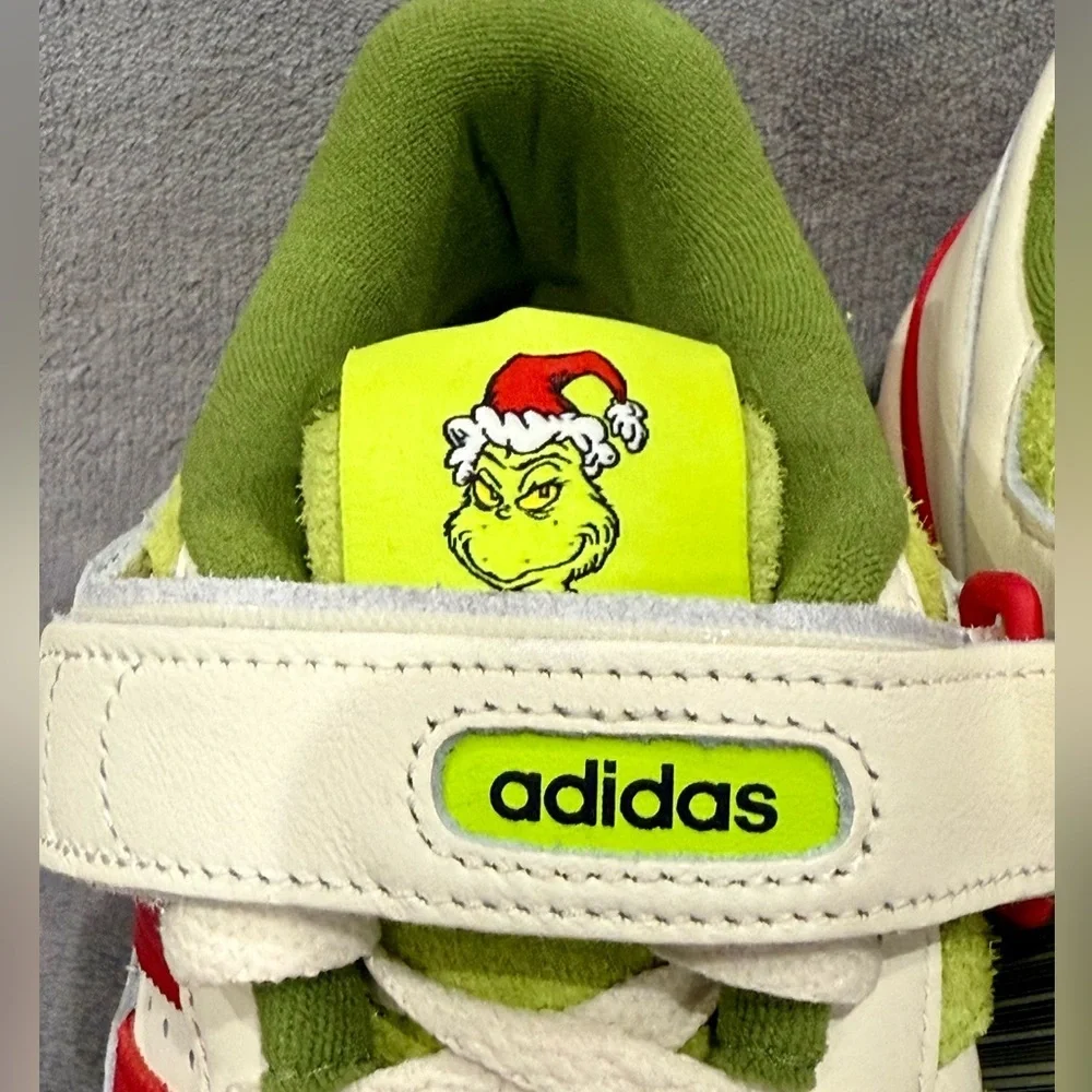 Adidas Dr. Seuss x Forum Low The Grinch - Cream White Size 11 New Christmas